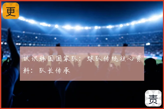 认识韩国国家队:球队传统核心资料:队长传承